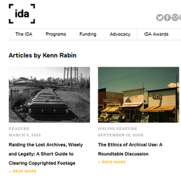 Kenn Rabin articles published by the International Documentary Association